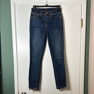 J. Crew 9" High-Rise Toothpick Dark Blue Skinny Jeans - Size 26